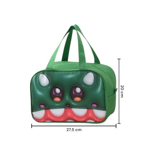Geanta Frigorifica pentru copii, cu Desene Animate 3D, 27.5x18x20 cm, Model Crocodil, Verde Geanta Frigorifica pentru copii, cu Desene Animate 3D, 27.5x18x20 cm, Model Crocodil, Verde