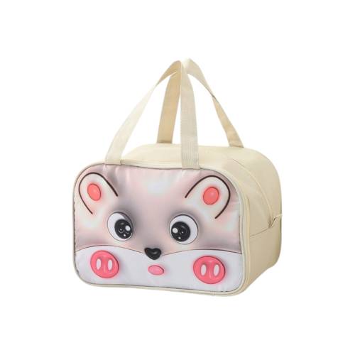 Geanta Frigorifica pentru copii, cu Desene Animate 3D, 27.5x18x20 cm, Model Soricel, Bej Geanta Frigorifica pentru copii, cu Desene Animate 3D, 27.5x18x20 cm, Model Soricel, Bej