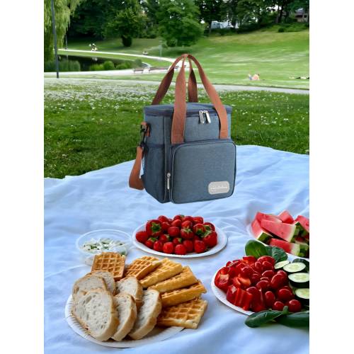 Geanta Termica, Compartimente Multiple, Impermeabila, 25x22x15 cm, Albastru Geanta Termica, Compartimente Multiple, Impermeabila, 25x22x15 cm, Albastru