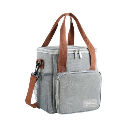 Geanta Termica, Compartimente Multiple, Impermeabila, 25x22x15 cm, Gri Geanta Termica, Compartimente Multiple, Impermeabila, 25x22x15 cm, Gri