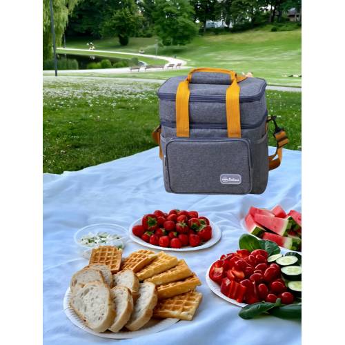 Geanta Termica, Compartimente Multiple, Impermeabila, 25.5x18x30 cm, Gri Geanta Termica, Compartimente Multiple, Impermeabila, 25.5x18x30 cm, Gri