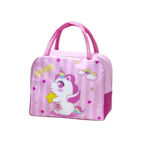 Geanta frigorifica portabila pentru copii Imprimeu Unicorn Roz 23x13x19cm Geanta frigorifica portabila pentru copii Imprimeu Unicorn Roz 23x13x19cm