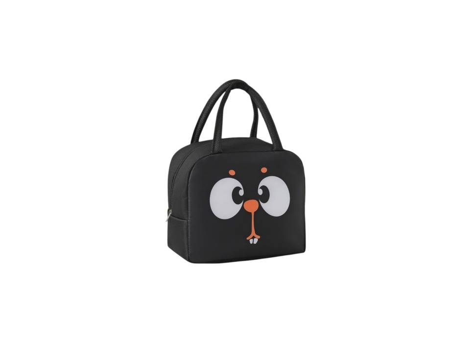 Geanta frigorifica portabila pentru copii Model Veverita Negru 22x14x19cm