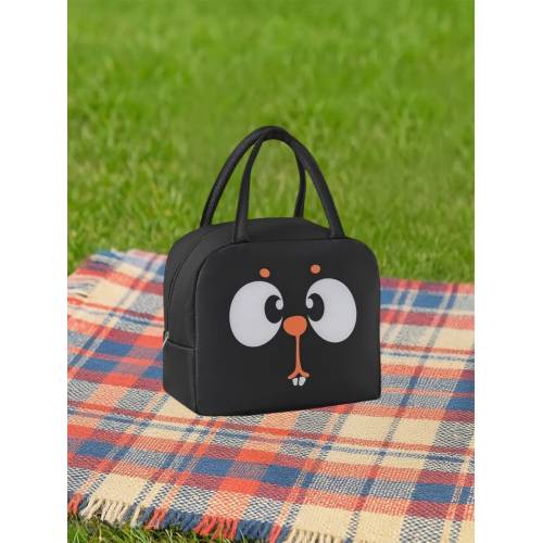 Geanta frigorifica portabila pentru copii Model Veverita Negru 22x14x19cm