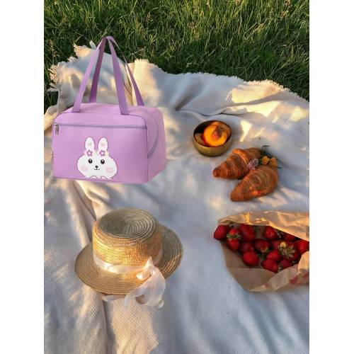 Geanta Termica, Compartimente Multiple, Impermeabila, 30x21x20 cm, Design Iepuras, Mov