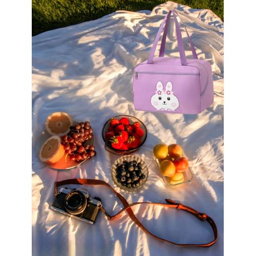 Geanta Termica, Compartimente Multiple, Impermeabila, 30x21x20 cm, Design Iepuras, Mov