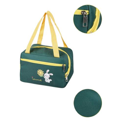 Geanta Termica, Compartimente Multiple, Impermeabila, 30x21x20 cm, Design Iepuras, Verde