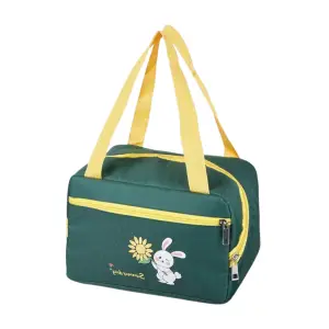 Geanta Termica, Compartimente Multiple, Impermeabila, 30x21x20 cm, Design Iepuras, Verde