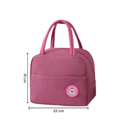 Geanta Termica pentru Pranz, cu Buzunar Exterior, Impermeabila, 22x14x19 cm, Roz Geanta Termica pentru Pranz, cu Buzunar Exterior, Impermeabila, 22x14x19 cm, Roz