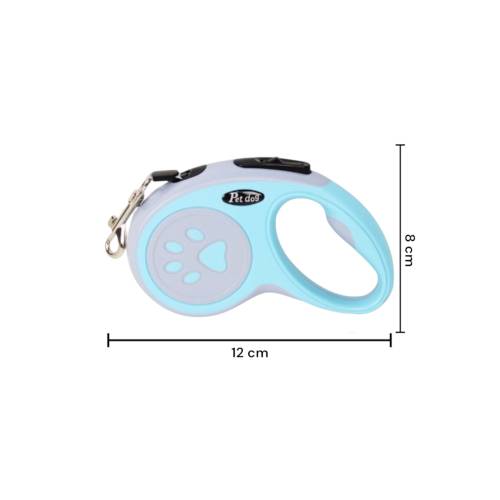 Lesa Automata Retractabila pentru Caini, 3m, 20kg, Material ABS, 8x12x4 cm, Gri/Bleu Lesa Automata Retractabila pentru Caini, 3m, 20kg, Material ABS, 8x12x4 cm, Gri/Bleu