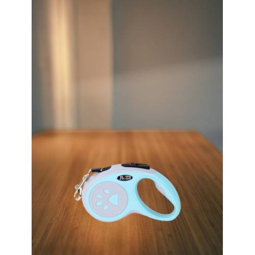 Lesa Automata Retractabila pentru Caini, 3m, 20kg, Material ABS, 8x12x4 cm, Gri/Bleu Lesa Automata Retractabila pentru Caini, 3m, 20kg, Material ABS, 8x12x4 cm, Gri/Bleu