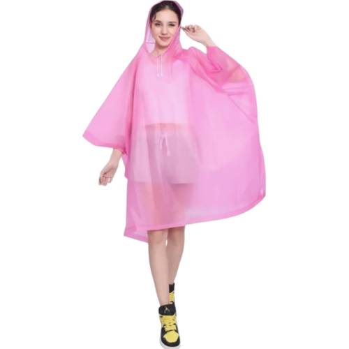 Pelerina de Ploaie pentru Adulti, Tip Poncho, Impermeabila, Capse Laterale, Roz Pelerina de Ploaie pentru Adulti, Tip Poncho, Impermeabila, Capse Laterale, Roz