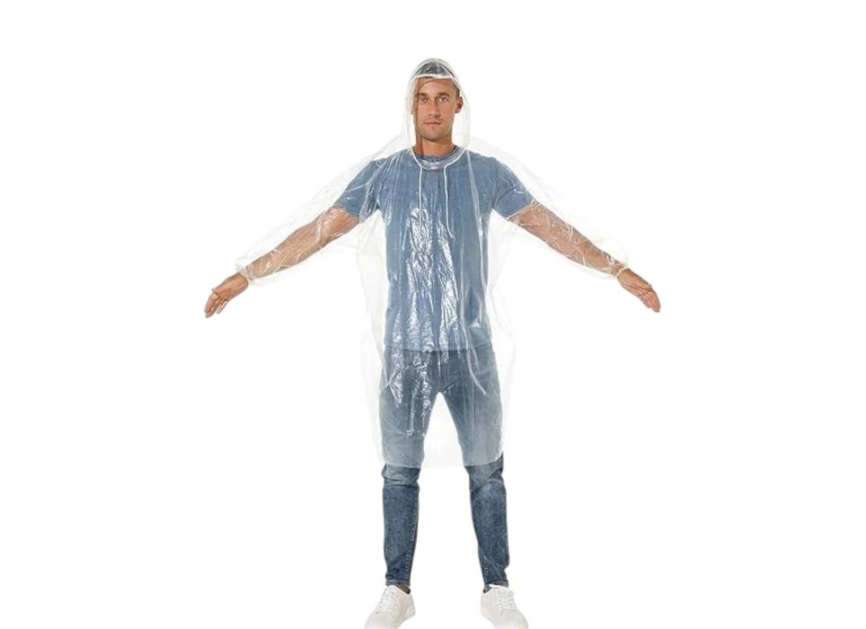 Pelerina de Ploaie pentru Adulti, Tip Poncho, Impermeabila, de Unica Folosinta, Transparenta