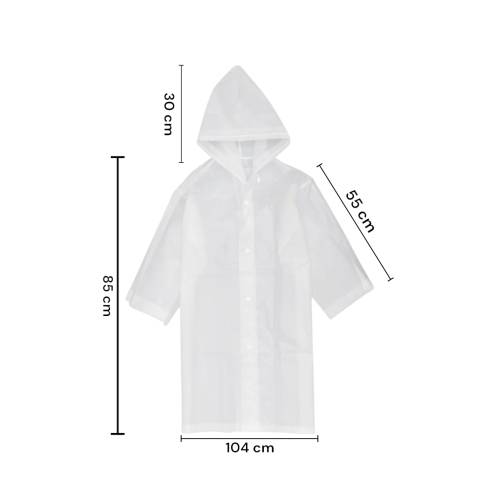 Pelerina de Ploaie, pentru Copii 100-145 cm, din EVA, Impermeabila, Inchidere cu Capse, Alb Pelerina de Ploaie, pentru Copii 100-145 cm, din EVA, Impermeabila, Inchidere cu Capse, Alb