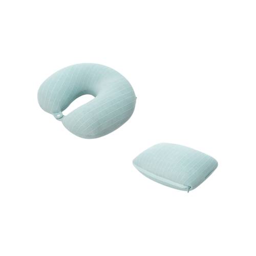 Perna de Calatorii 2 in 1 pentru Gat, din Particule de Spuma cu Memorie, Verde