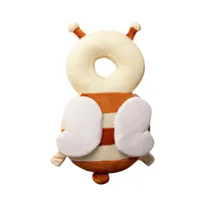 Perna Tip Rucsac pentru Protectia Capului pentru Bebelusi, Tip Albina Bej/Maro