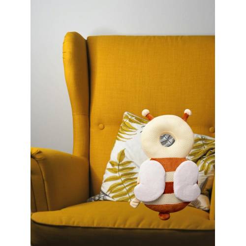 Perna Tip Rucsac pentru Protectia Capului pentru Bebelusi, Tip Albina Bej/Maro