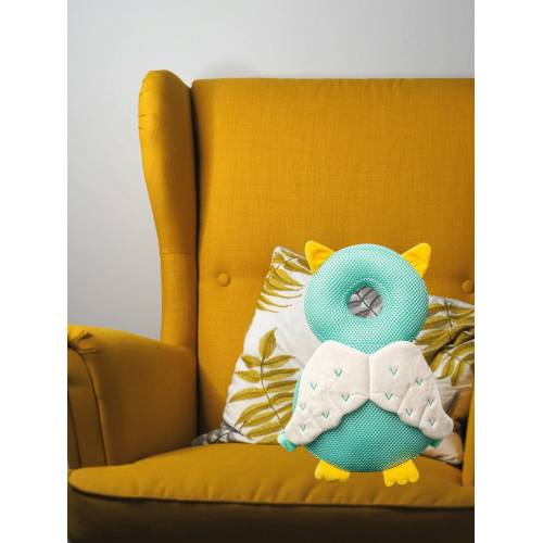 Perna Tip Rucsac pentru Protectia Capului pentru Bebelusi, Tip Bufnita, Albastru