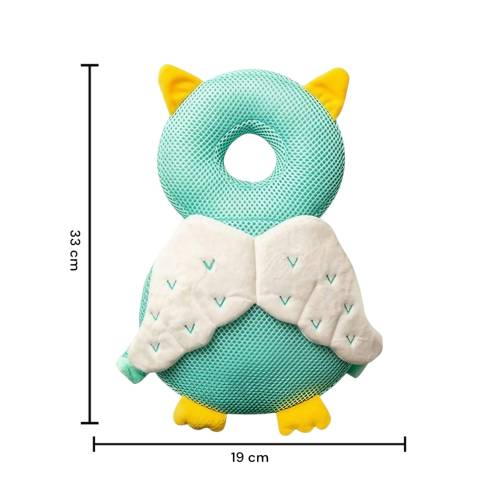 Perna Tip Rucsac pentru Protectia Capului pentru Bebelusi, Tip Bufnita, Albastru