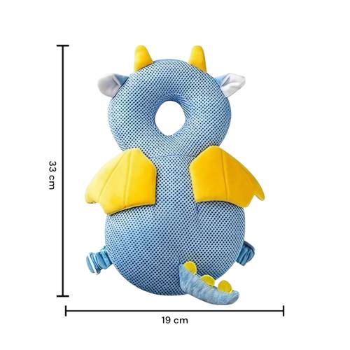 Perna Tip Rucsac pentru Protectia Capului pentru Bebelusi, Tip Dragon, Albastru Perna Tip Rucsac pentru Protectia Capului pentru Bebelusi, Tip Dragon, Albastru