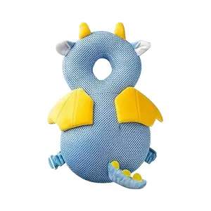 Perna Tip Rucsac pentru Protectia Capului pentru Bebelusi, Tip Dragon, Albastru