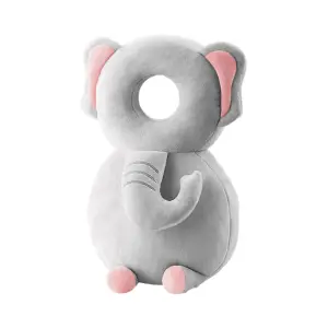 Perna Tip Rucsac pentru Protectia Capului pentru Bebelusi, Tip Elefant, Gri