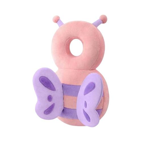 Perna Tip Rucsac pentru Protectia Capului pentru Bebelusi, Tip Fluturas, Roz