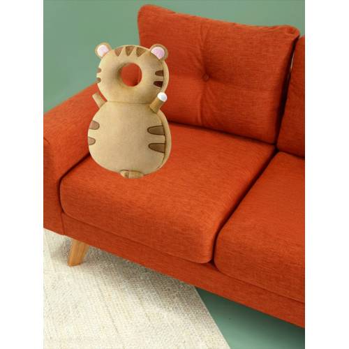 Perna Tip Rucsac pentru Protectia Capului pentru Bebelusi, Tip Tigru, Maro