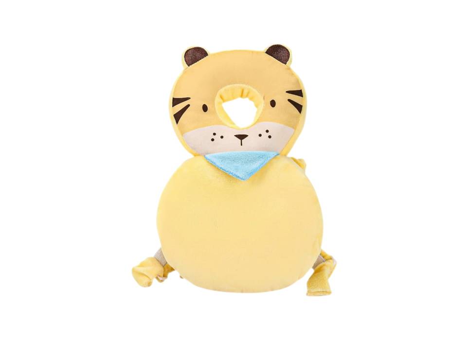 Perna Tip Rucsac pentru Protectia Capului pentru Bebelusi, Tip Tigru, Crem