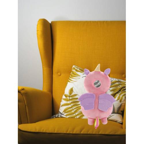 Perna Tip Rucsac pentru Protectia Capului pentru Bebelusi, Tip Unicorn, Roz