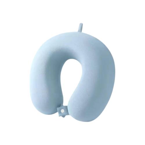 Perna de Calatorie pentru Gat si Cap, Umplutura din Spuma cu Memorie, Cutie Transport, Bleu