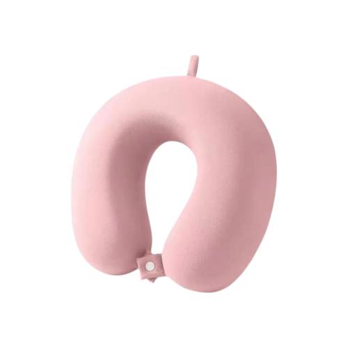 Perna de Calatorie pentru Gat si Cap, Umplutura din Spuma cu Memorie, Cutie Transport, Roz