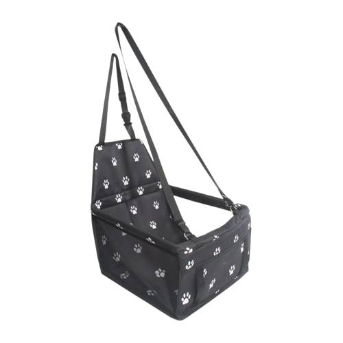 Suport pentru Animale de Companie, pentru Masina, cu Prindere de Scaun si Centura de Siguranta, 40x32x42cm, Negru