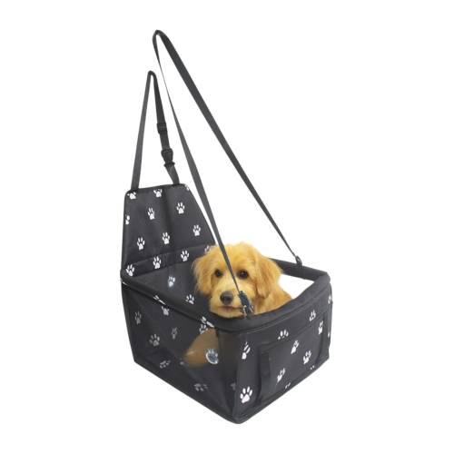 Suport pentru Animale de Companie, pentru Masina, cu Prindere de Scaun si Centura de Siguranta, 40x32x42cm, Negru