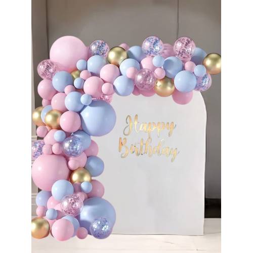 Baloane pentru arcada, set 130 de baloane decorative din latex, Multicolor