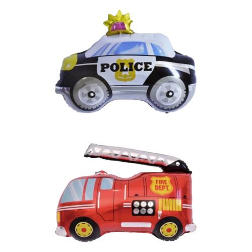 Baloane din folie metalizata, model Masini, set 5 bucati, umflare aer sau heliu, Multicolor Baloane din folie metalizata, model Masini, set 5 bucati, umflare aer sau heliu, Multicolor