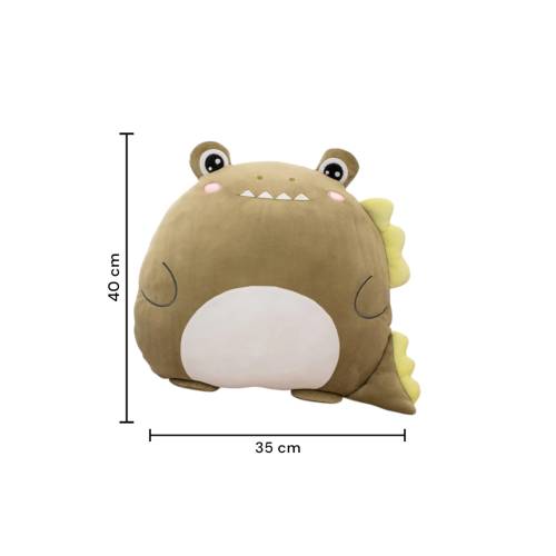 Set Patura 2 in 1 pentru Pat sau Canapea, Microfibra, Model Jucarie Crocodil, Verde