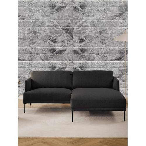 Tapet autocolant 3D, imitatie caramida, 70x77 cm, Marmura Gri, 10buc/set