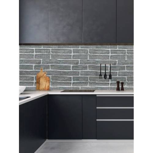 Tapet autocolant 3D cu imitatie de caramida, rezistent la apa, 35x38 cm, Gri, 10buc/set Tapet autocolant 3D cu imitatie de caramida, rezistent la apa, 35x38 cm, Gri, 10buc/set