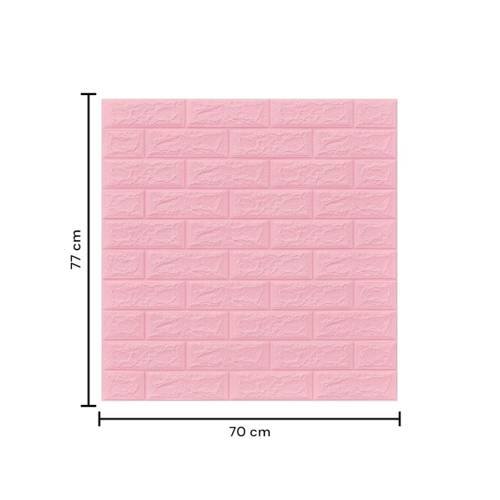 Tapet autocolant 3D, imitatie caramida, 70x77 cm, Roz, 10buc/set Tapet autocolant 3D, imitatie caramida, 70x77 cm, Roz, 10buc/set