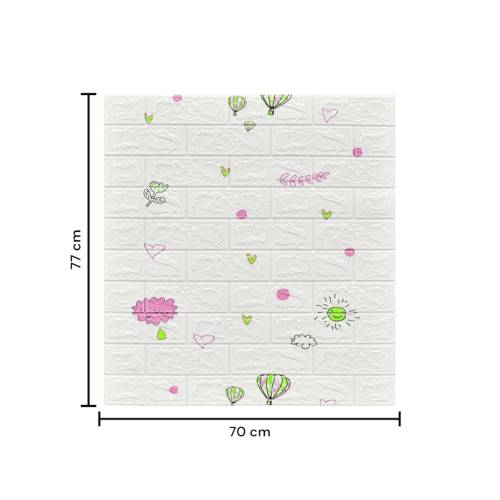 Tapet autoadeziv 3D, 70x77 cm, Model Baloane, Alb, 10buc/set Tapet autoadeziv 3D, 70x77 cm, Model Baloane, Alb, 10buc/set