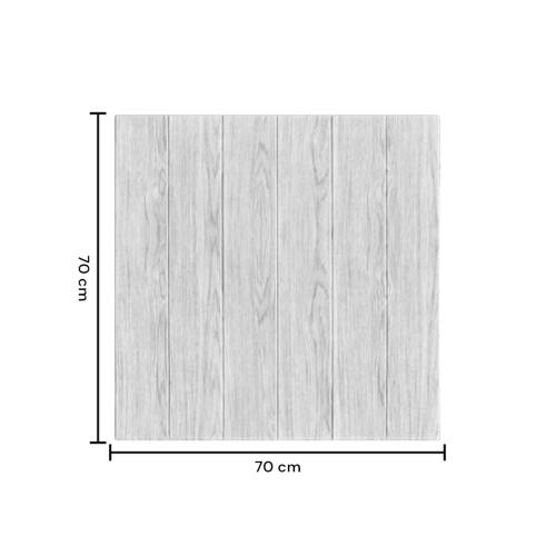 Tapet autocolant 3D, tip placi de lemn, din rasina, 70x70 cm, Gri Deschis, 10buc/set Tapet autocolant 3D, tip placi de lemn, din rasina, 70x70 cm, Gri Deschis, 10buc/set