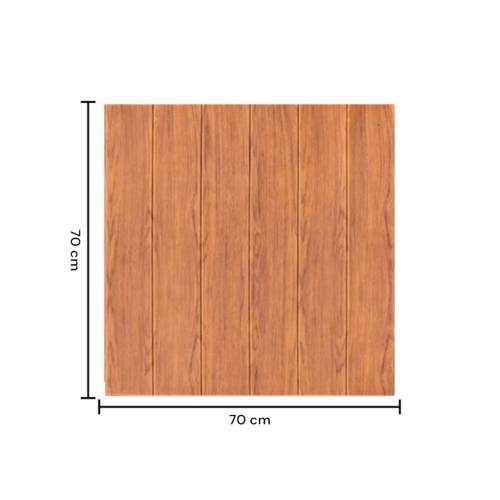 Tapet autocolant 3D, tip placi de lemn, din rasina, 70x70 cm, Maro Roscat, 10buc/set Tapet autocolant 3D, tip placi de lemn, din rasina, 70x70 cm, Maro Roscat, 10buc/set
