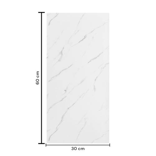 Tapet autocolant 3D cu imitatie de marmura, rezistent la apa, 60x30 cm, Alb, 10buc/set Tapet autocolant 3D cu imitatie de marmura, rezistent la apa, 60x30 cm, Alb, 10buc/set