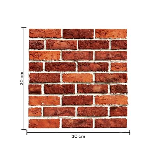 Tapet autocolant 3D cu imitatie de caramida, rezistent la apa, 30x30 cm, set 10 x placi Tapet autocolant 3D cu imitatie de caramida, rezistent la apa, 30x30 cm, set 10 x placi