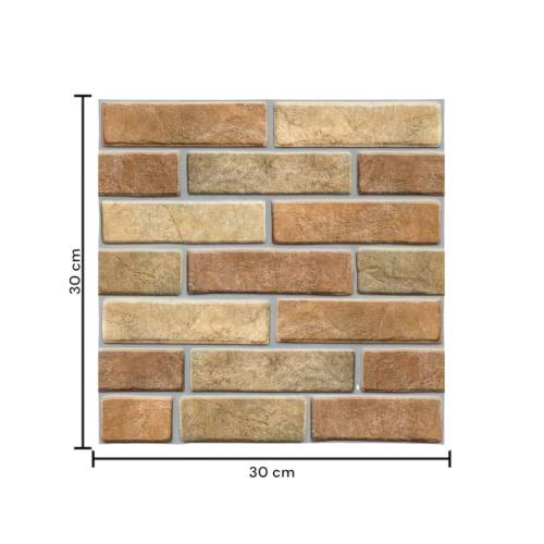 Tapet autocolant 3D cu imitatie de caramida, rezistent la apa, 30x30 cm, set 10 x placi Tapet autocolant 3D cu imitatie de caramida, rezistent la apa, 30x30 cm, set 10 x placi