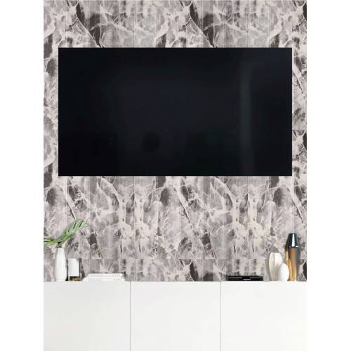 Tapet autocolant 3D, tip placi de lemn, din rasina, 70x70 cm, Gri Marmorat, 10buc/set