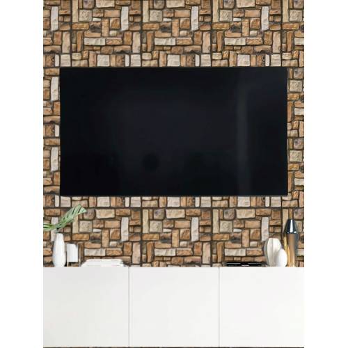 Tapet autocolant 3D cu imitatie de pietre, rezistent la apa, 30x30 cm, set 10 x placi