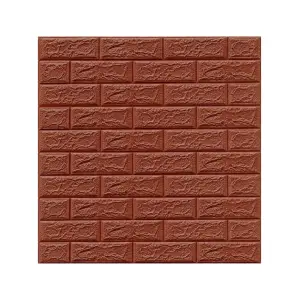 Tapet autocolant 3D, imitatie caramida, 70x77 cm, Maro, 10buc/set
