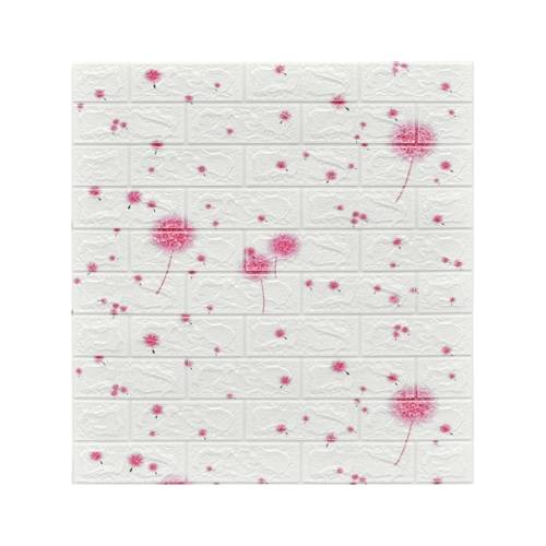 Tapet autoadeziv 3D, 70x77 cm, Model Papadie, Roz, 10buc/set